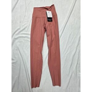 Nike Zenvy Rib 7/8 Leggings Women's S Rose Pink High-Waisted HF1443-634 NWT